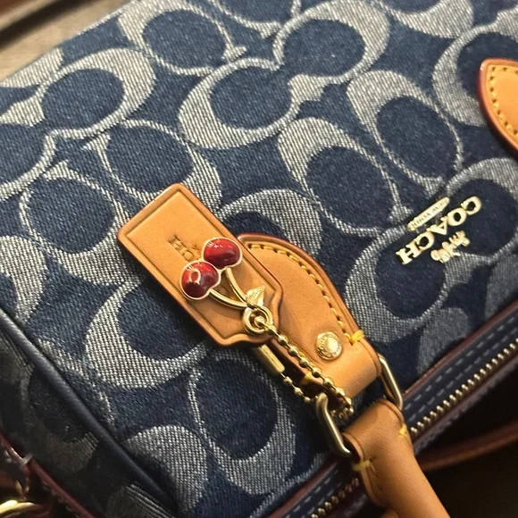 Mini Rowan Crossbody Bag In Signature Denim - Picture 13 of 16